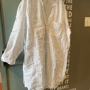 Pilcro White Textured Coverup